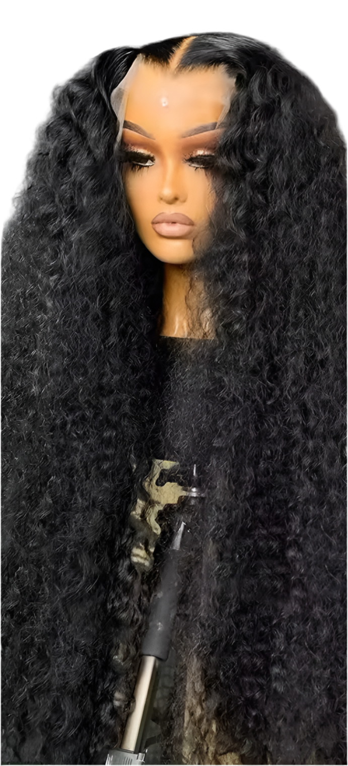 40Inch Deep Wave Frontal Wig Transparent 13x6 Lace , 250% density
