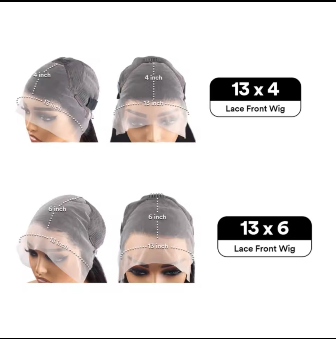 40Inch Deep Wave Frontal Wig Transparent 13x6 Lace , 250% density